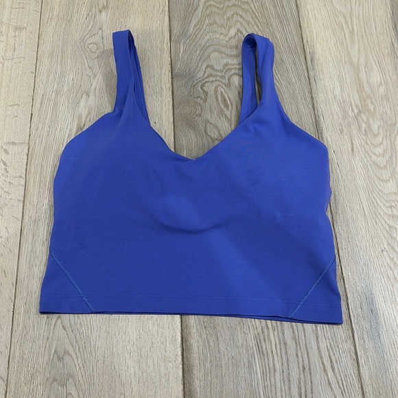 Indigo Lulu Align Tank! Tiny stain as seen in second picture! Worn Once!💜 - Picture 2 of 3